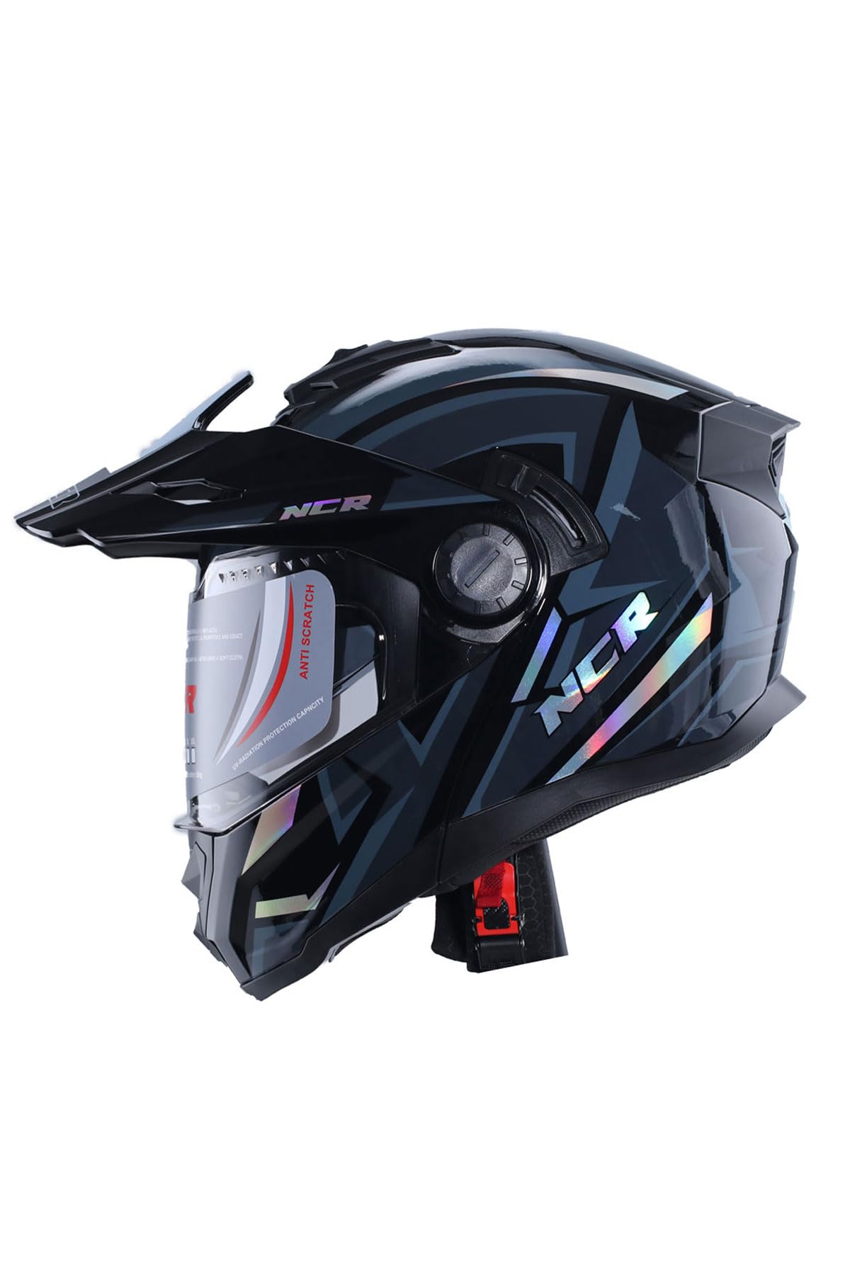 X-Cross Çene Açılır Kask Mavi Gri (ECE-22.06) (L)