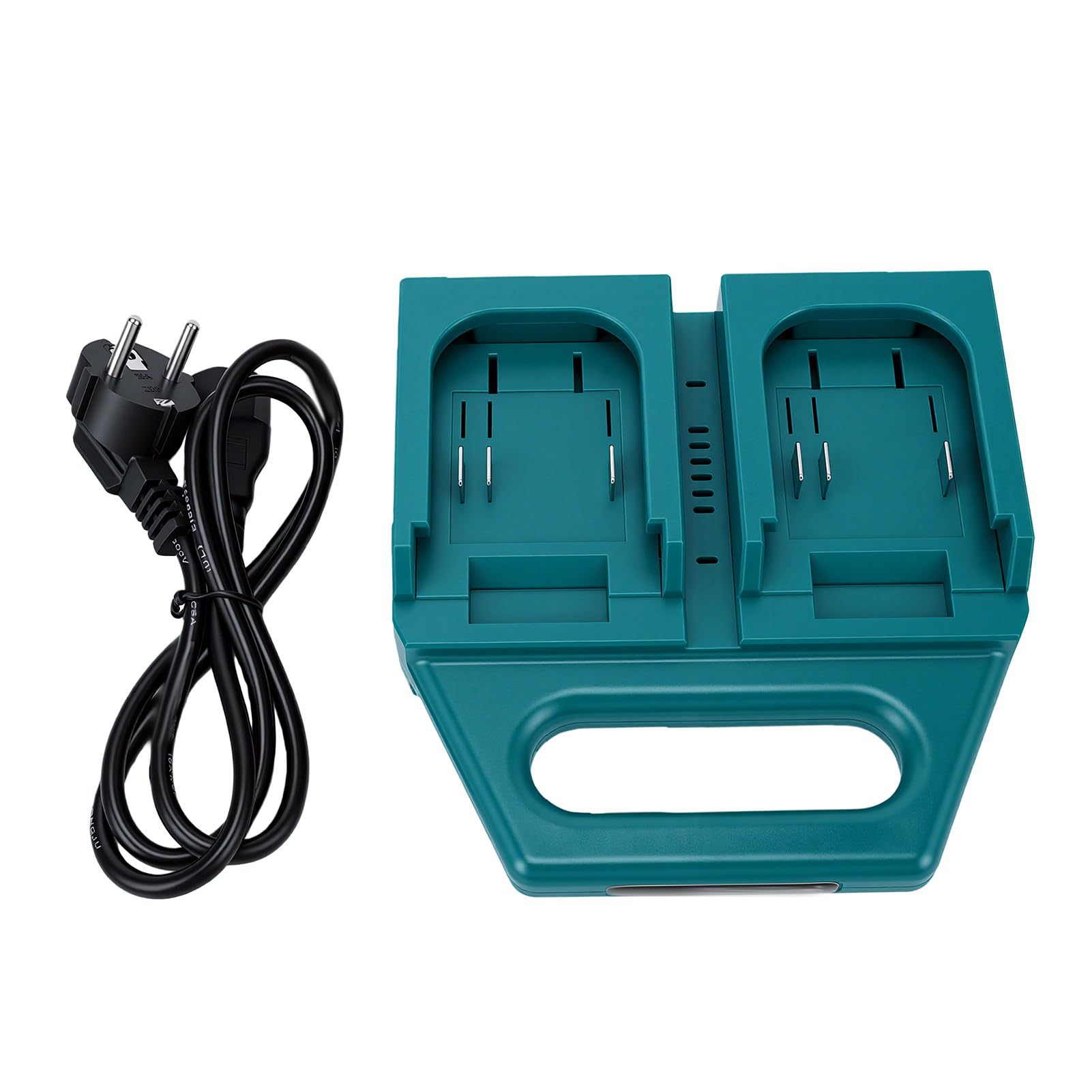 Garosa Caricabatterie a 4 Slot per Utensili Elettrici, Stazione di | Con Maniglia, Supporto Integrato per Batterie e Design Compatto, Facile da Trasportare