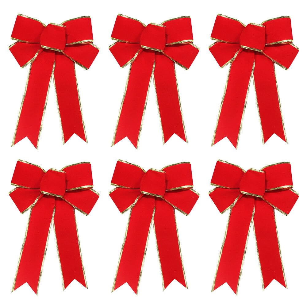 Lot De 48 Nœuds De Noël - Ruban Rouge - Pour Sapin De Noël - Couronne De Noël - Décoration (3 Tailles Assorties