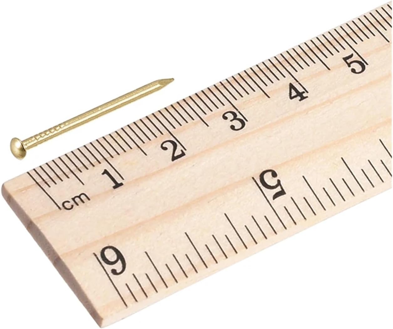 100pcs Brass Small Mini Nails 1.5x25mm Round Head Tiny Brass Nails for DIY Furniture Hinge Drum Wooden Jewelry Box