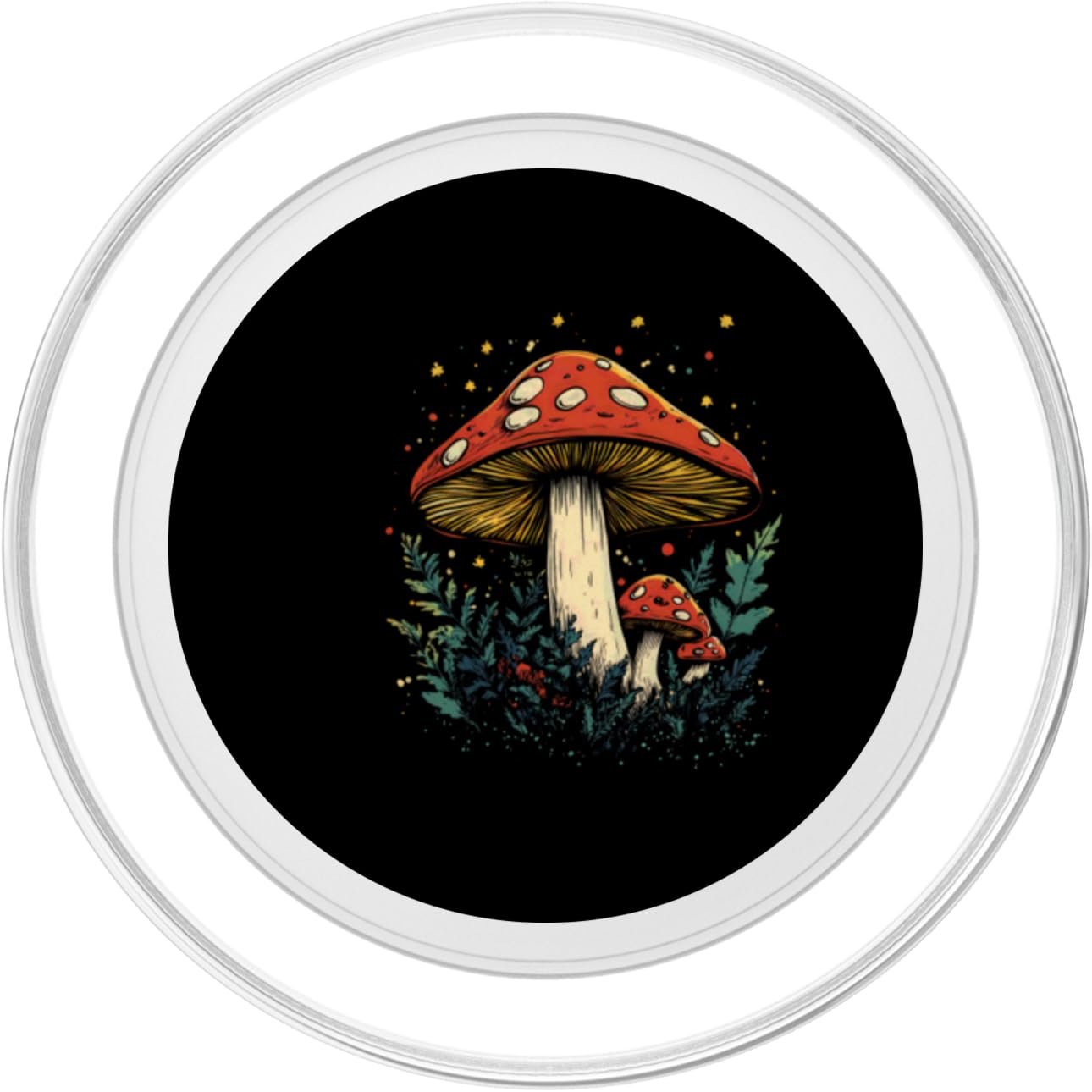 PopSockets Funghi Di Luna – Adesivo PopGrip Con Illustrazione Foresta Magica Notturna - copertina