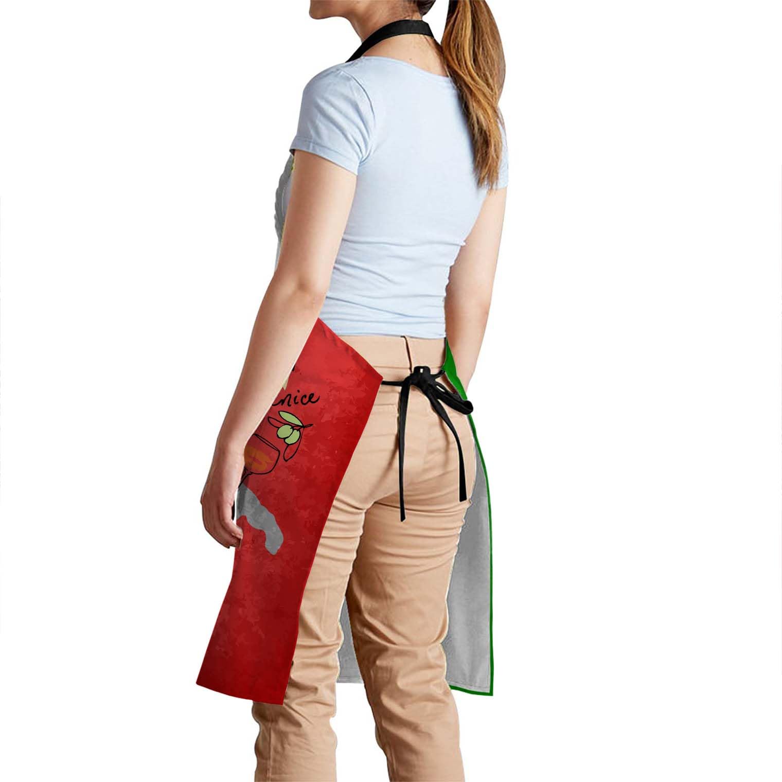 oFloral Delantal para mujer y hombre para cocina en casa 004