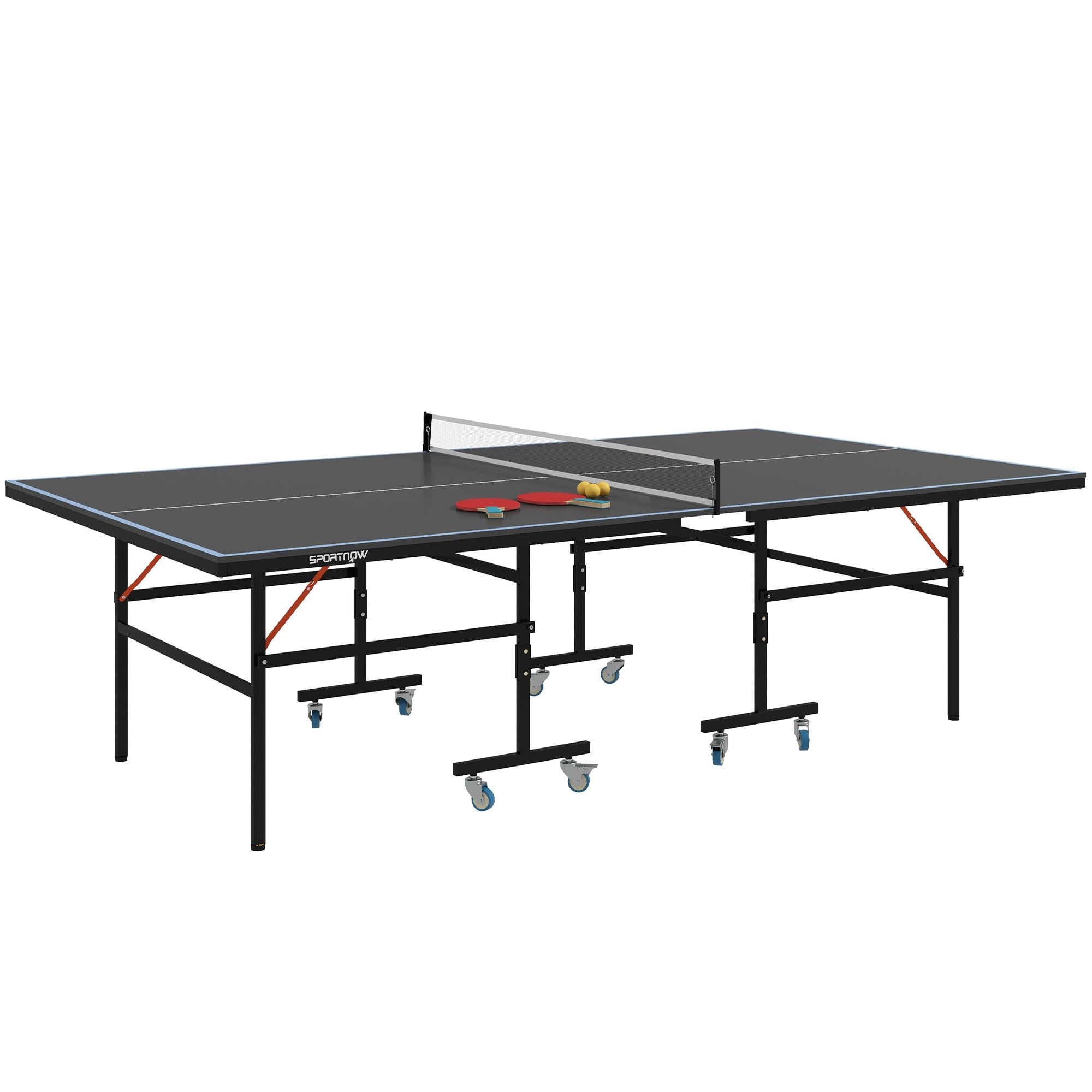 Table De Ping Pong Pliable Avec Filet + Raquettes - Idée Jeu Intérieur/Extérieur Pour Famille
