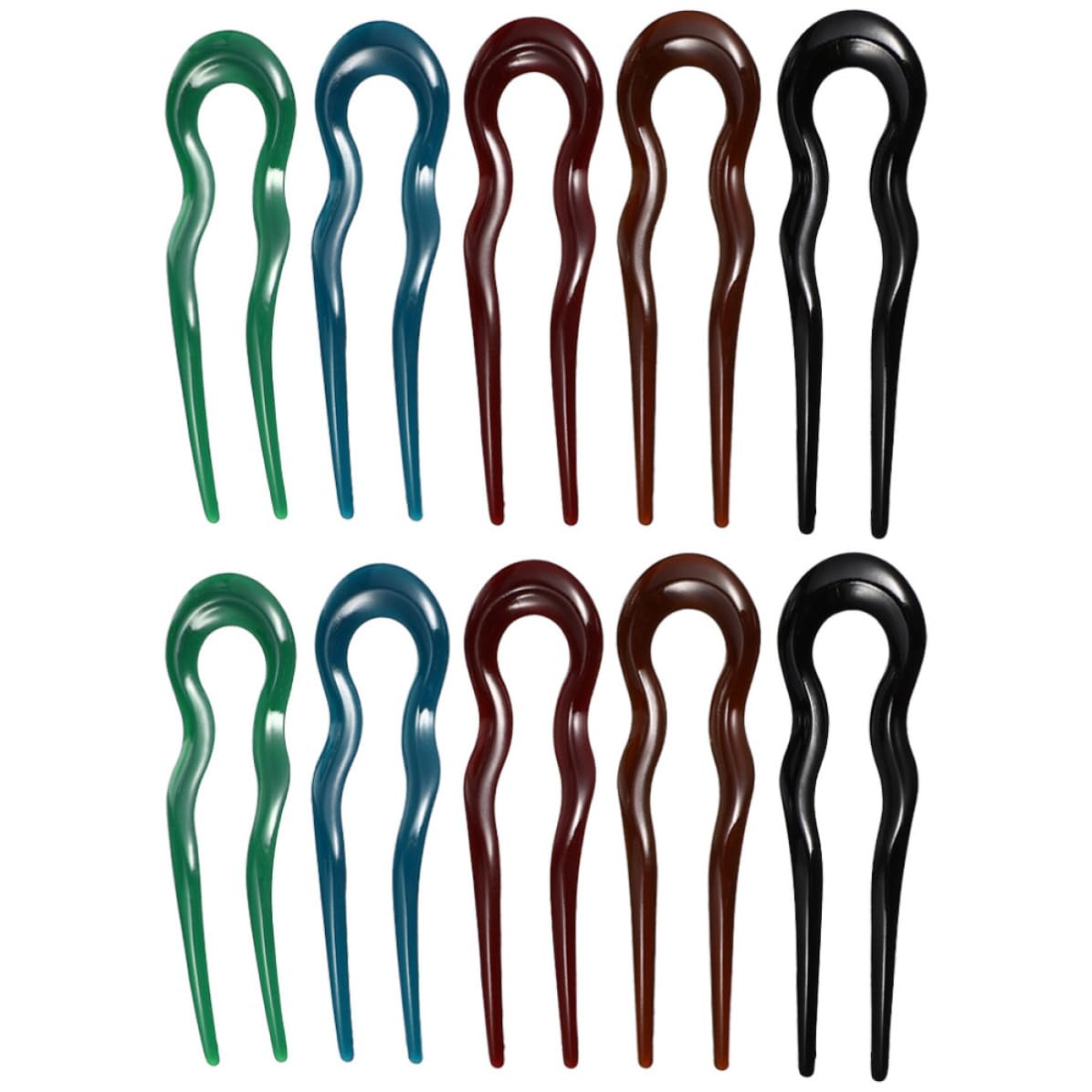 Horquillas de resina para moños con estructura resistente pack de 10 piezas 8