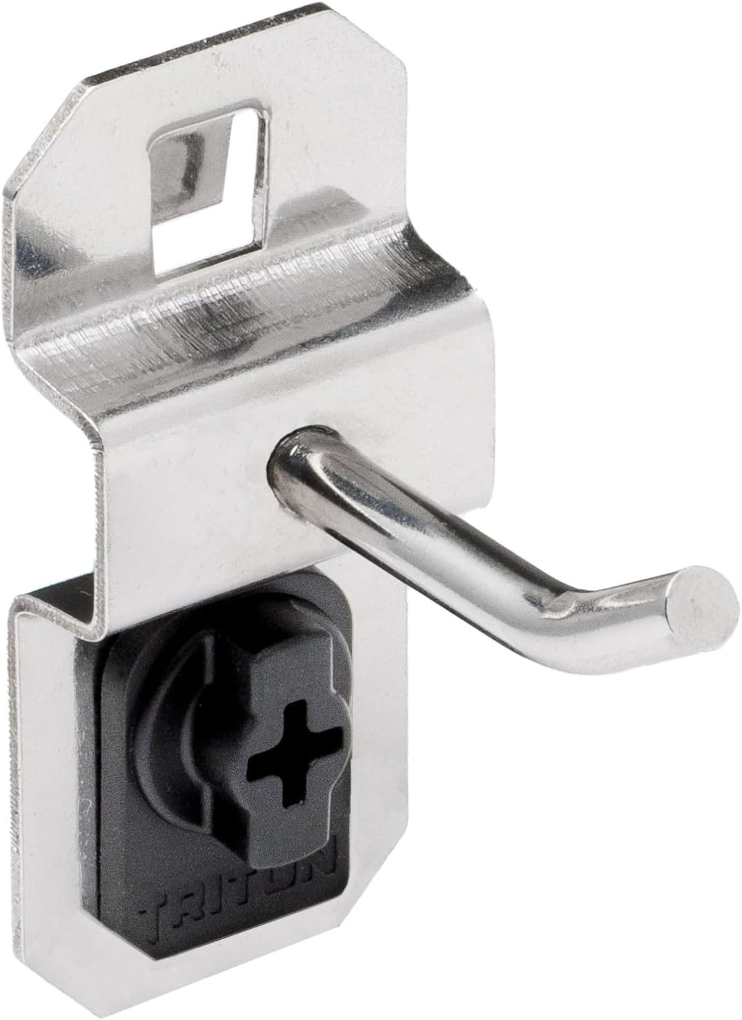 Triton Products 61113 Stainless Steel LocHook 1-Inch Single Rod 30-Degree Bend 3/16-Inch Dia, Pegboard Hook for Stainless Steel LocBoard, 3-Pack, Silver