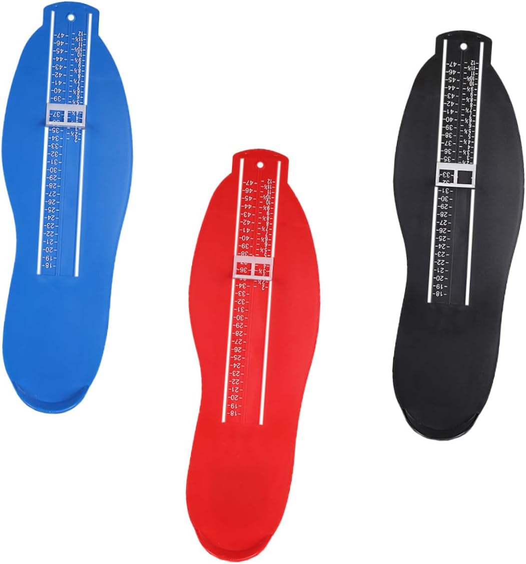 ORFOFE 3Pcs Foot Gauge Measuring Device for Adults and Practical Foot Sizer Tool with Markings Measuring Ruler for Accurate Shoe Measurement