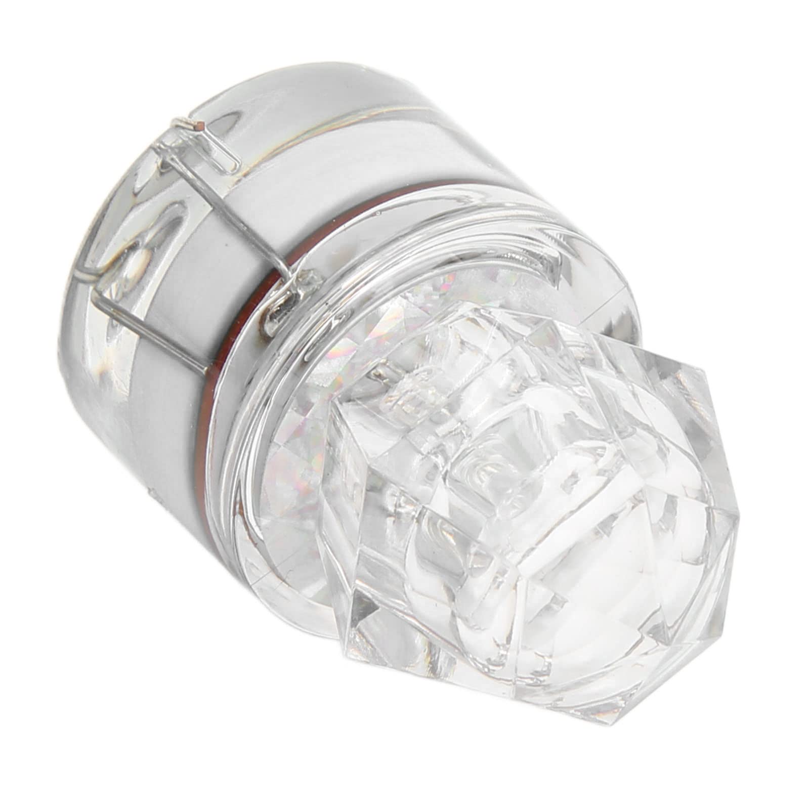 RiToEasysports Angelköderlicht, 5 Stück LED Beleuchteter Köder Flasher Diamantform LED Korrosionsbeständigkeit Auto Open Flashing Bass (Weiß
