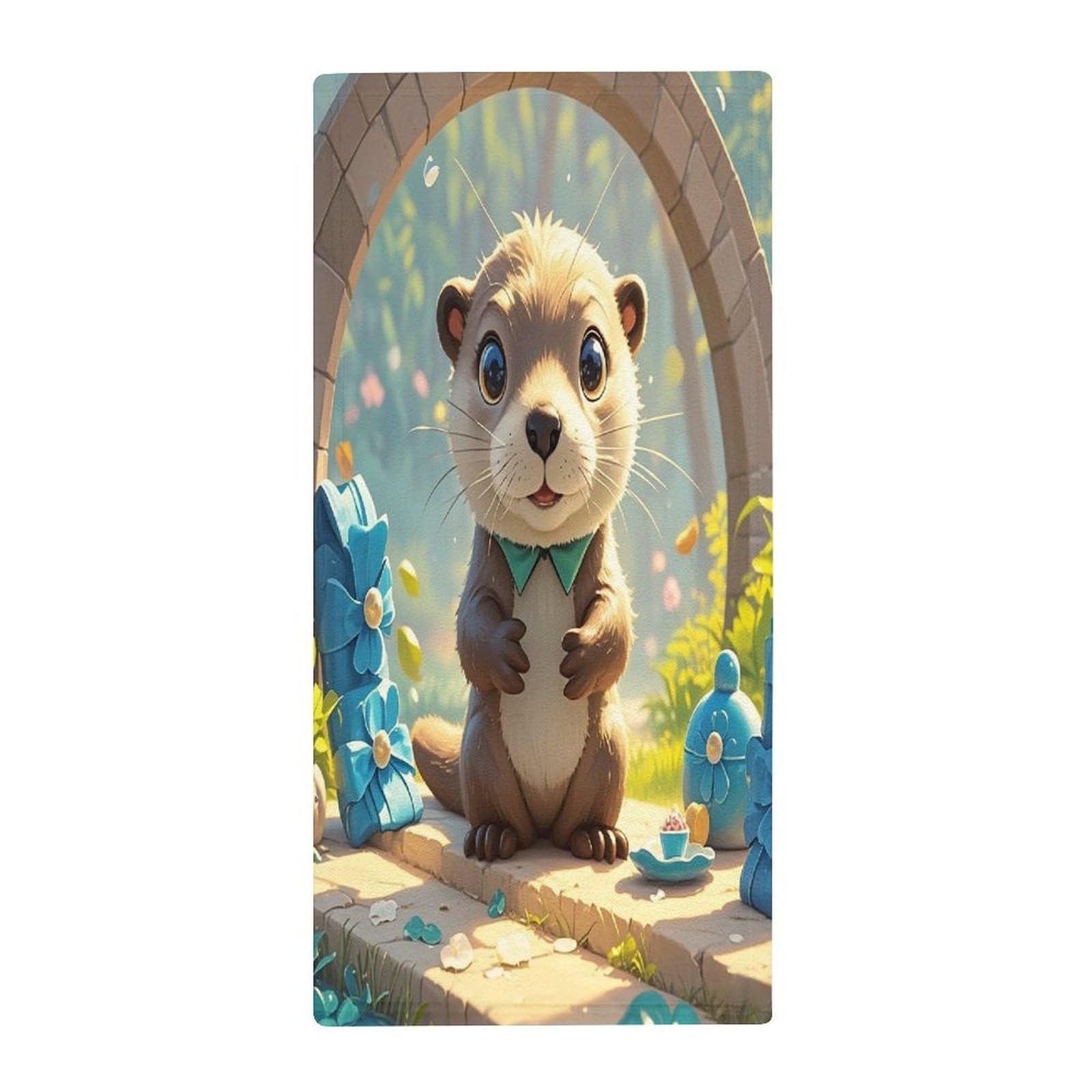 FekiLoot Cute Otter Bath Towel Super Soft Highly Absorbent Bath Towel Fashion Quick Drying Bathroom Towel Soft Large Fingertip Towels for Bathroom Gym Travel Camp Pool