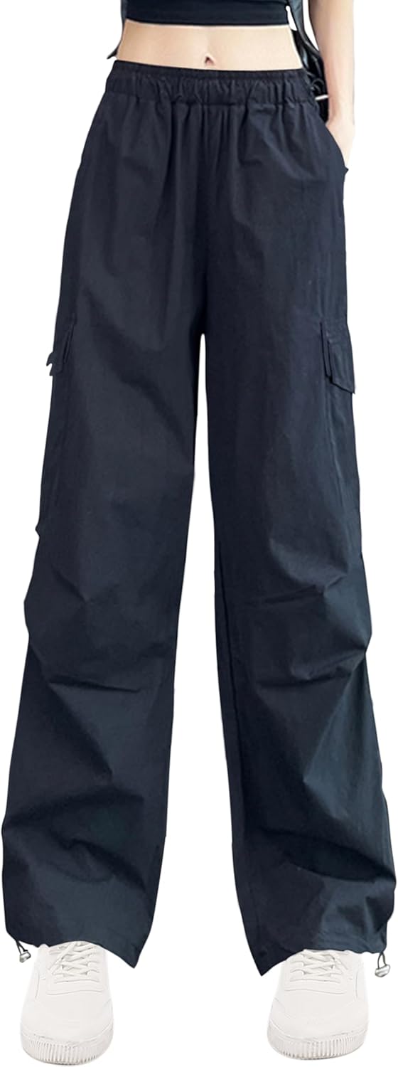 Quick Dry Womens Hiking Cargo Pants UPF 50+ Lightweight Parachute Trousers with Pockets