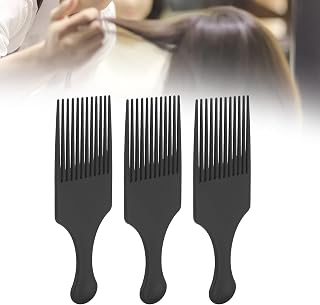 Pente de palheta, 3 pentes de palheta de cabelo, pente profissional para penteados profissionais para levantamento de cabelo para salão de beleza portátil barbearia loja afro pente pente ferramenta de estilo de cabelo para mulheres e homens