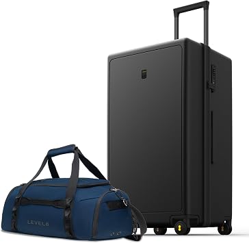 LEVEL8 Luminous 28 Inch Trunk Luggage with Water Resistant Travel Duffle Bag
