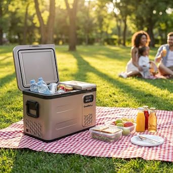 Coolist CLK40D 12/24V/220Volt 39 Litre Çift Bölmeli Outdoor Kompresörlü Bluetooth Bağlantılı Oto Buzdolabı