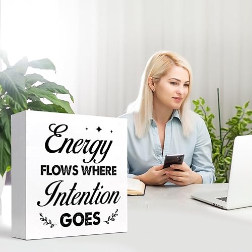 Miniatura 26 de Letrero de madera con texto en inglés "In Case Nobody Told You Today You are Awesome Bloque de madera, decoración de escritorio, caja de motivación