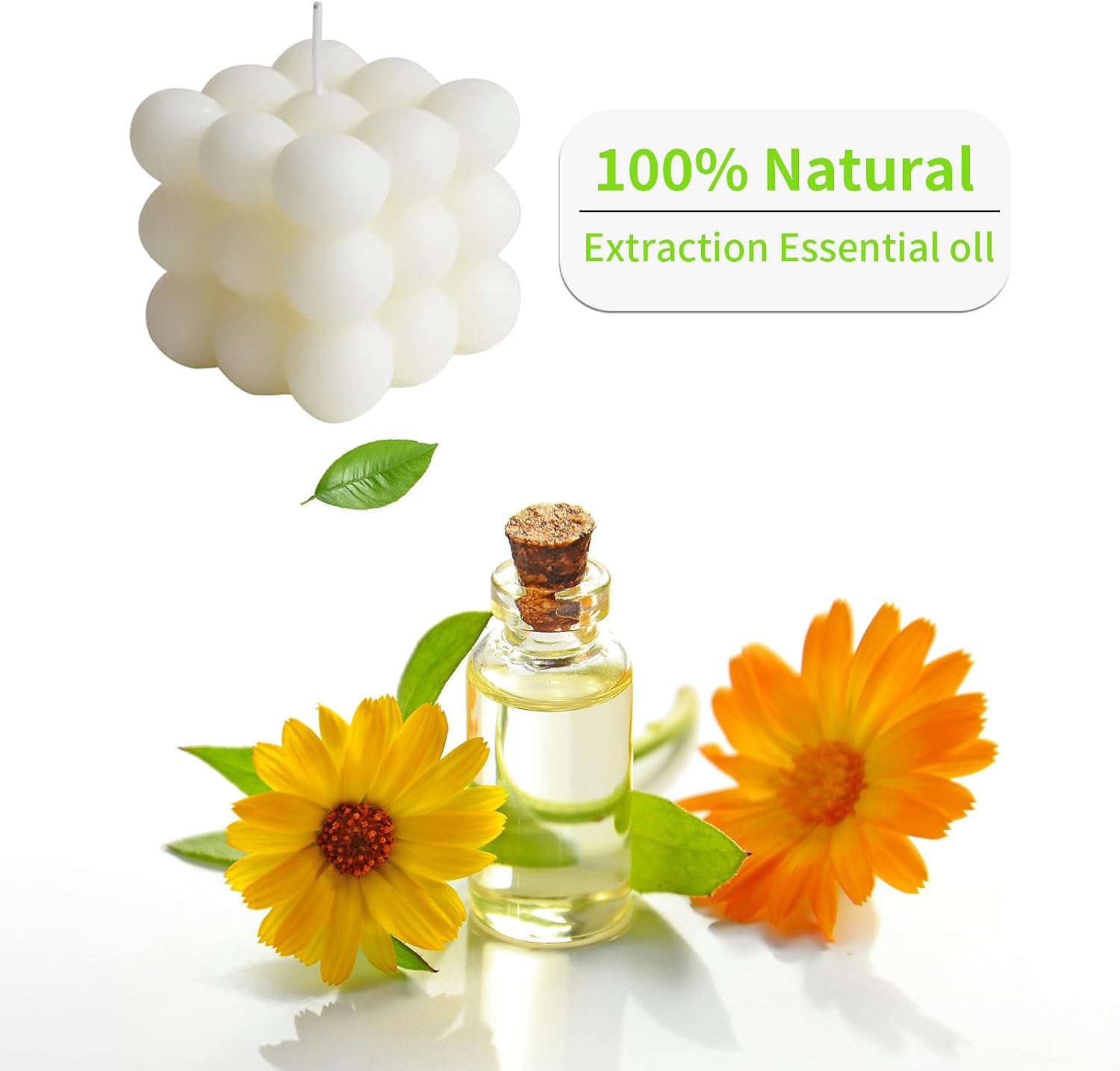 2PCS Bubble Candle, Cube Soy Wax Bubble Candles, Handcrafted Natural Scented Aesthetic Bubble Candle Set for Home Bedroom Decor, Birthday Mothers Day Gifts