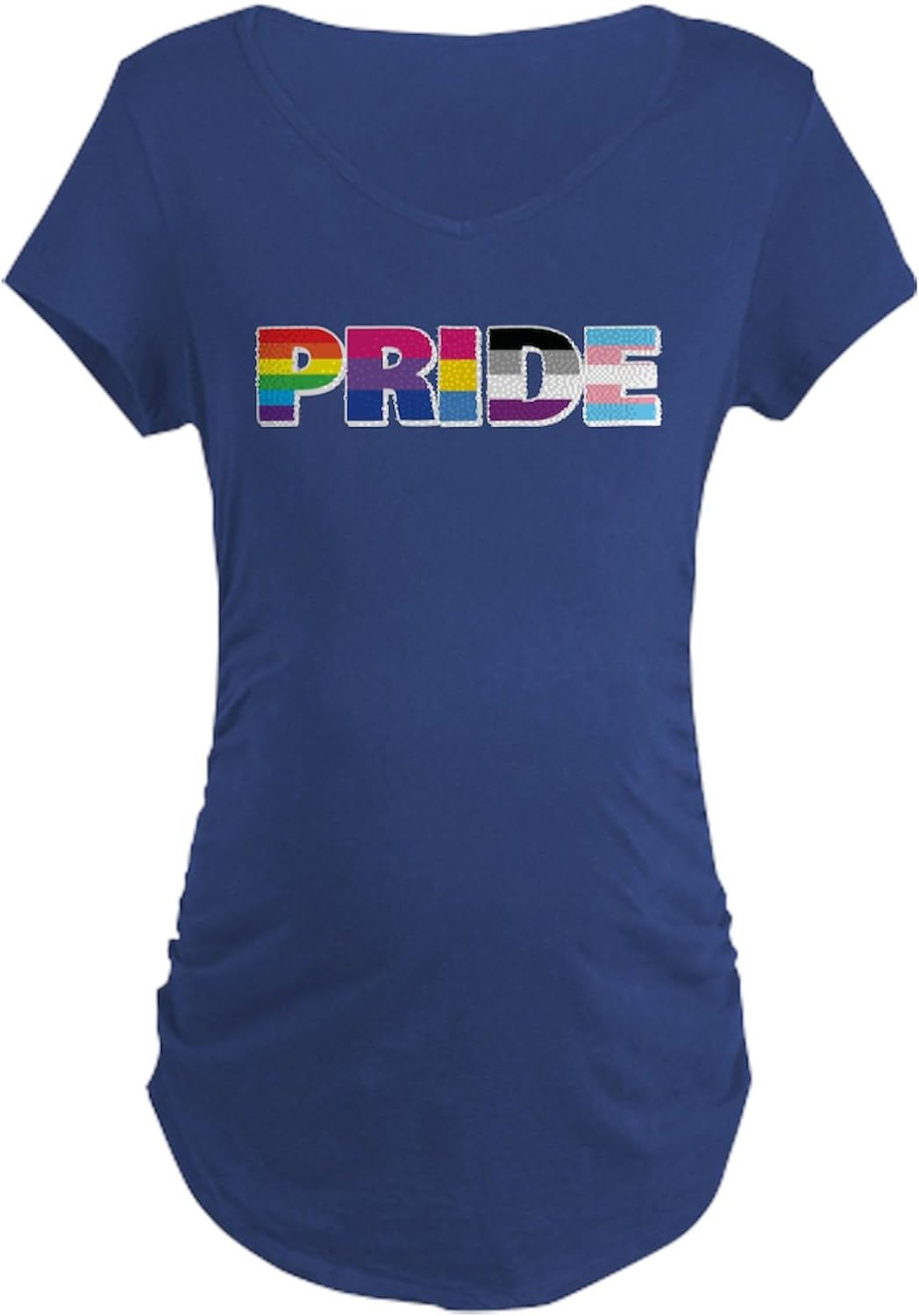 CafePress LGBTQ Pride Maternity Dark T Shirt Women's Maternity Ruched Side T-Shirt