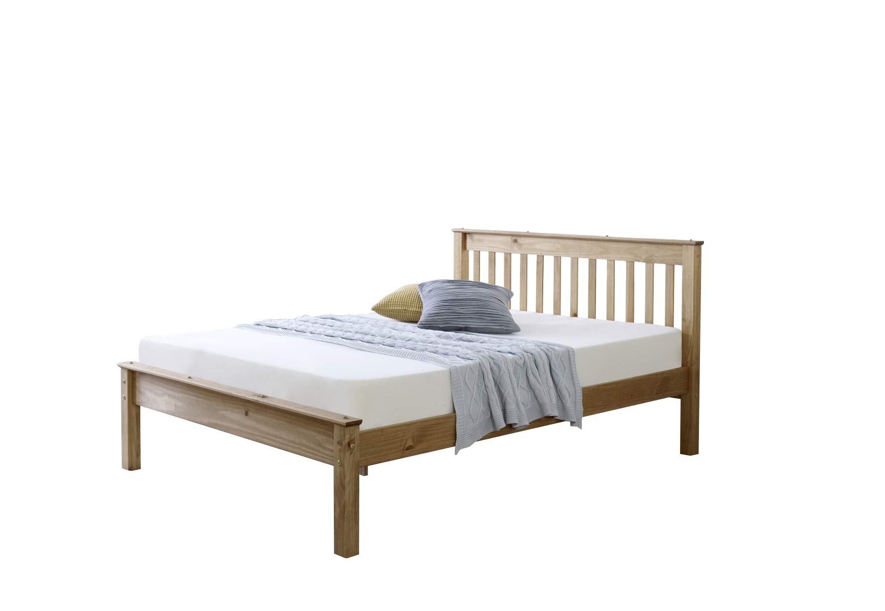 Amani InternationalChester Bed Frame Finished In Waxed Brazilian Pine (5ft King (150cm x 200cm), No Mattress)
