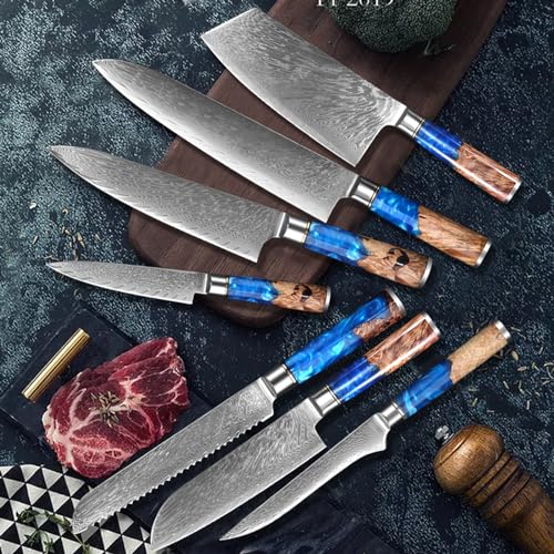 Set Cuchillos Cocina 7 Piezas Acero Inox