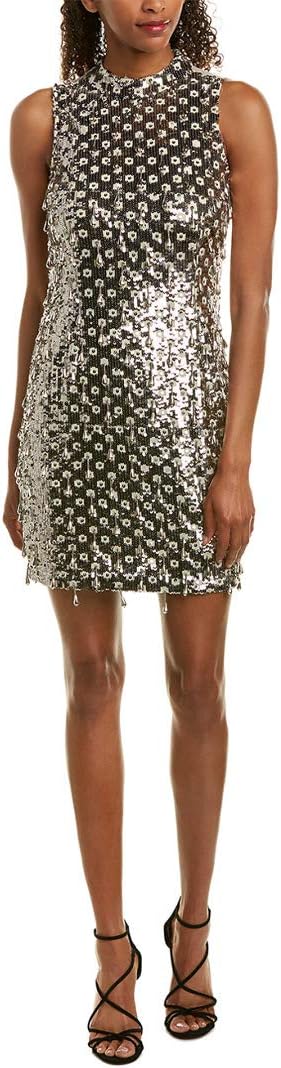 silver sequin dress french connection PRE-OWNED French Connection Silver and black sequin Mini dress