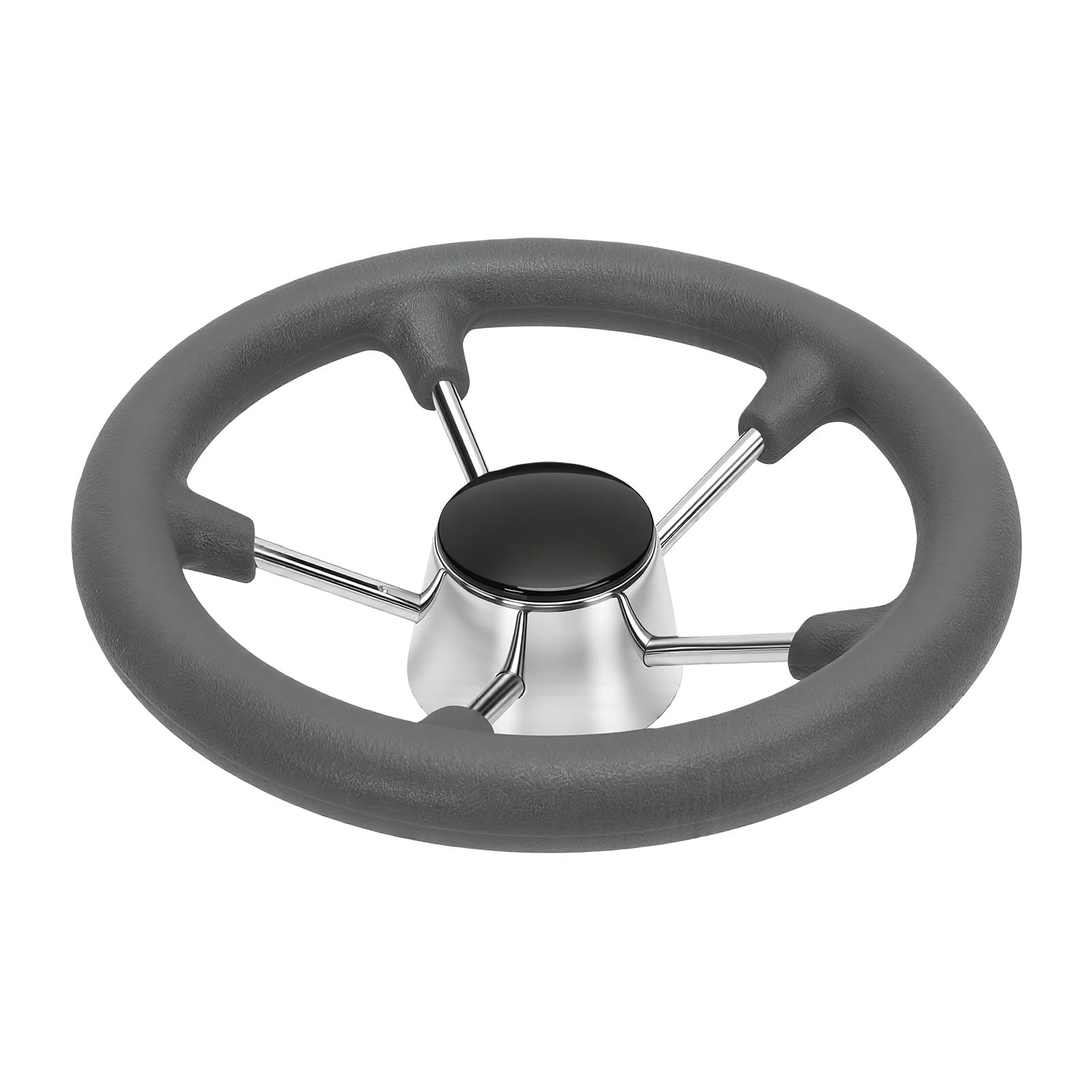 Volante Barca, Timone Nautico 11 Pollici 5 Razze in Acciaio Inox