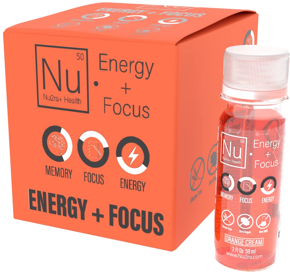 Nu2raEnergy+Focus, Orange Cream, (MAS68744), 12-Pack