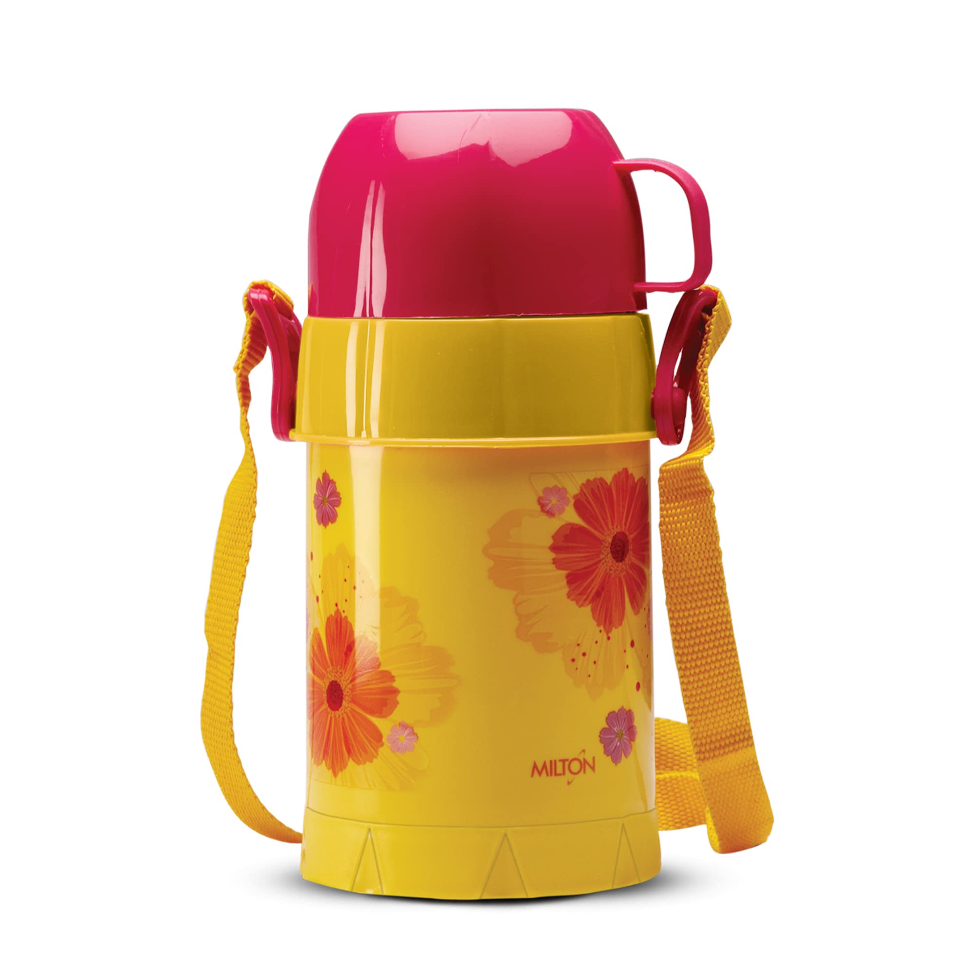 Milton Eiffel 500 Vacuum Insulated Thermos Flask with Strap to Carry, 480 ml, Long Hours Hot & Cold Water Bottle for Office, Hiking, Trekking, Travel, Red