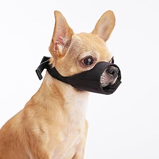 Yoolhamy Maulkorb Kleine Hunde, Maske für Hunde mit Kurzer Schnauze Weicher Mittelgroße Hundemaulkorb, Giftköderschutz Verhindert Fressen Bellen für Chihuahua, Shih Tzu Bulldogge, Pitbull product image