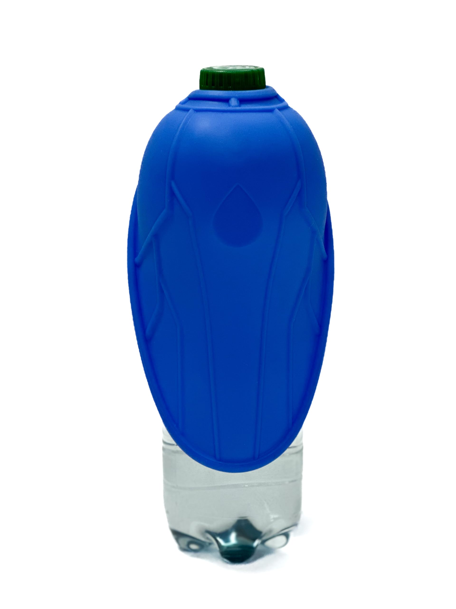 Silikon Trinknapf für Hunde - Für PET-Flaschen, Tragbarer Reise-Wasserspender für Unterwegs, Reisenapf, Leicht & Kompakt, Lebensmittelgeeignetes Silikon (Blau)