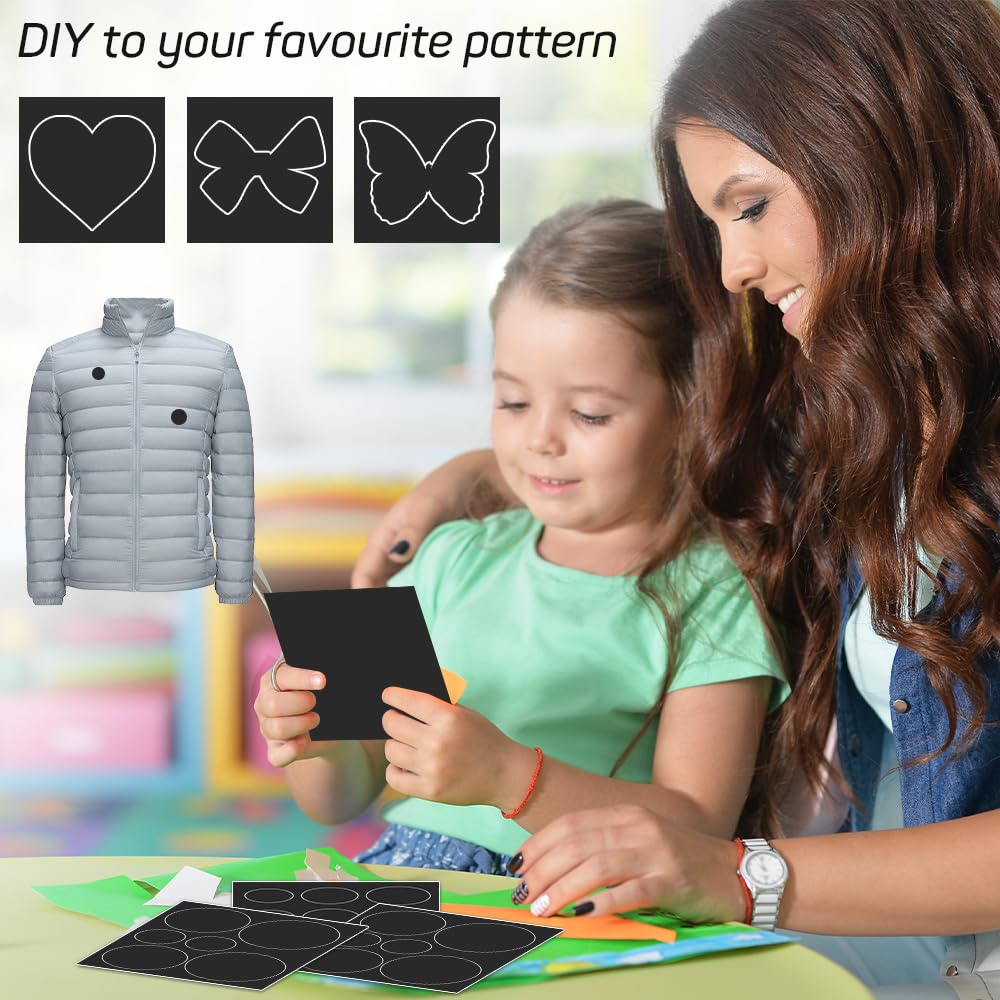 Kit Riparazione Toppe Autoadesive Per Giacche Piumino, Tende, Borse - Toppe In Nylon Nero Impermeabile - Foto 5