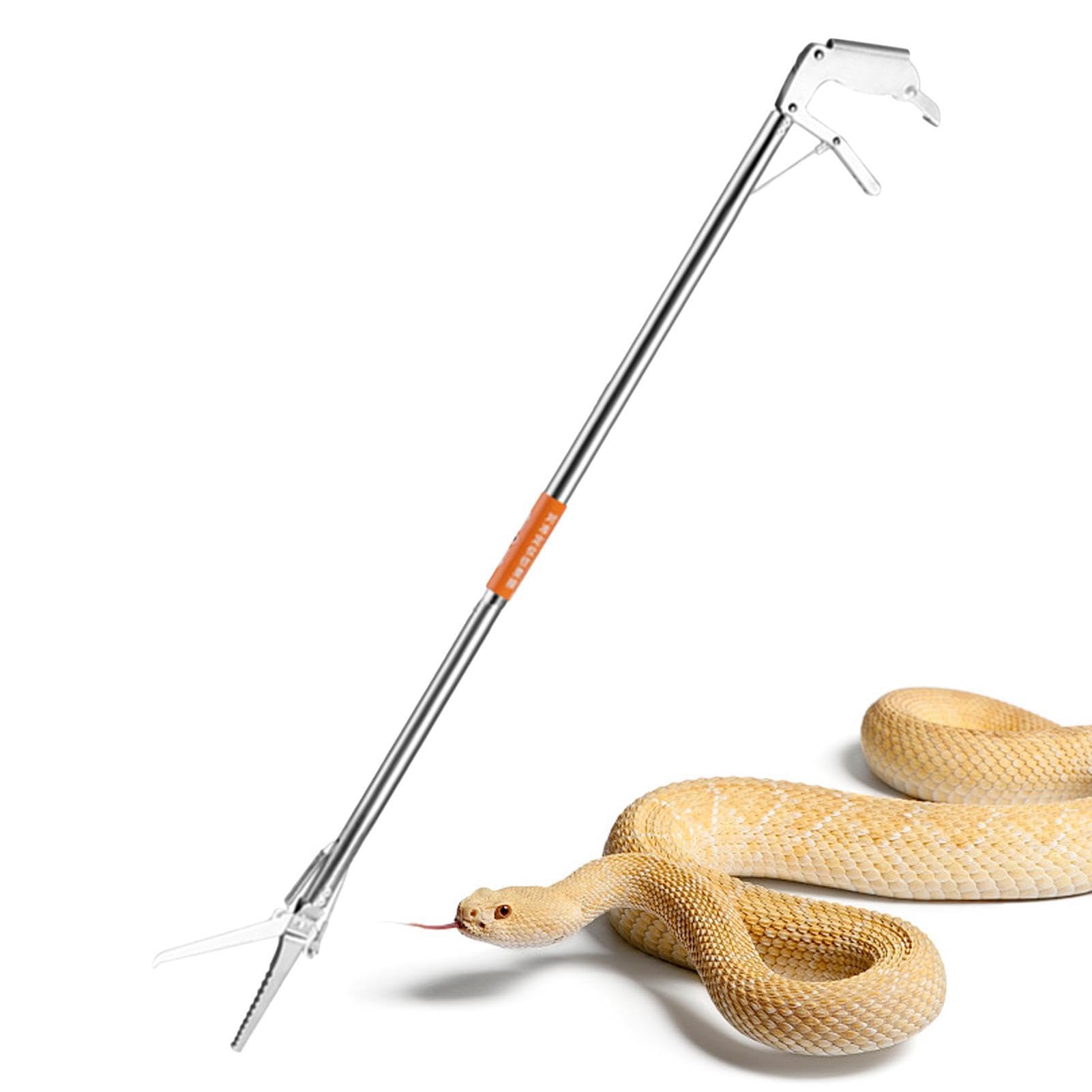 Schlange Grabber Werkzeug - Schlange Grabber Stick, Snake Catcher Zange | Edelstahl Snake Catcher Reptil Grabber Handling Werkzeug, Multifunktions Faltbare Schlange Zunge Grabber Werkzeug für