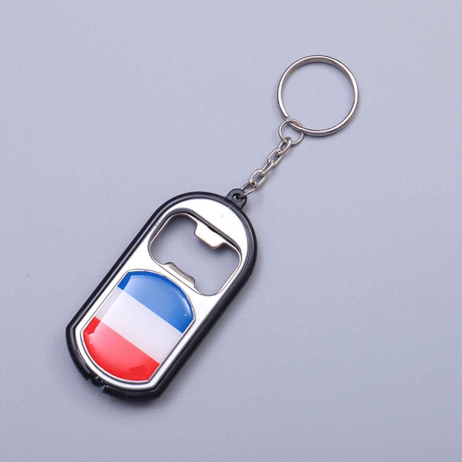 YAZVNTO Football Fan Keychain with France National Flag Design Keyring, Portable Metal Key Chain for Soccer Supporters, International Tournament Fan Gift Souvenir Accessory,A Style-a