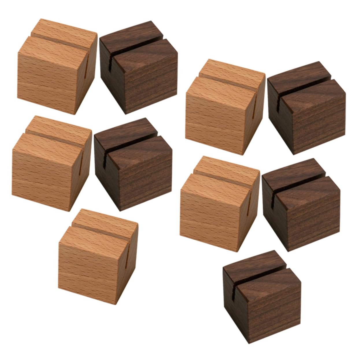 Lurrose 50piezas Soporte De Tarjetas De Madera Natural De Base Para Tarjetas De Mesa y Notas Para Bodas Soporte Para Menús y Fotografías