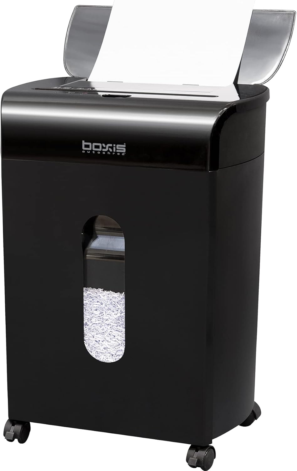 Boxis® AutoShred® 60-Sheet Auto Feed Microcut Paper Shredder - Includes Samples of Shredcare Lubricant Sheet and Waste Liner : Office Products