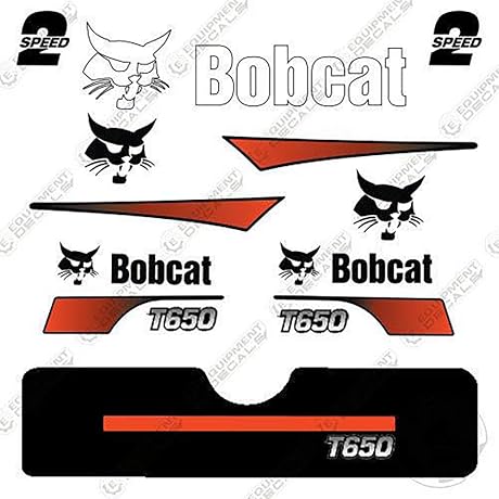 Bobcat T-650 Skid Steer Decal Kit (Curved Stripes): A New Look for Your Machine