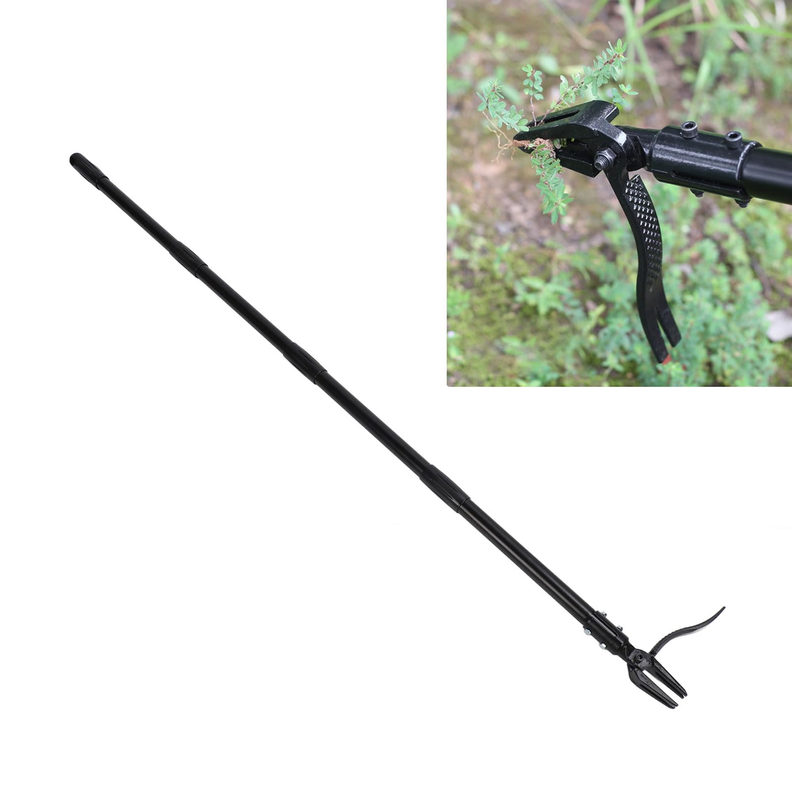 Cryfokt Stand Up Weeder Tool Sturdy Adjustable Handle Effortless Weeding