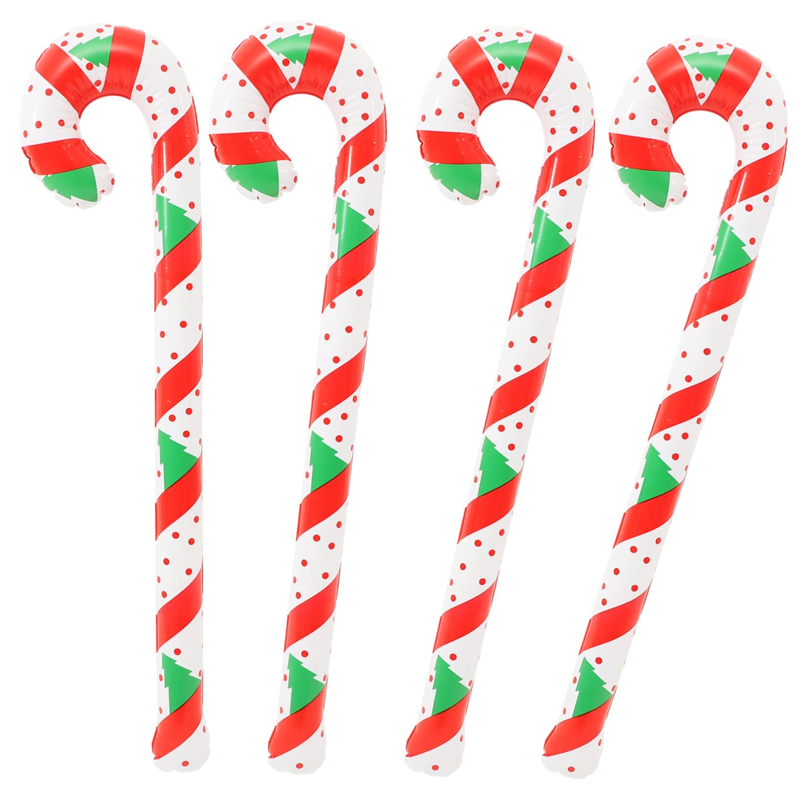 BESTonZON 4pezzi Palloncini Natalizi Gonfiabili Forma di Bastoncino di Zucchero Decorazioni per Feste di Natale per Interni ed Esterni Creano un Atmosfera Festosa