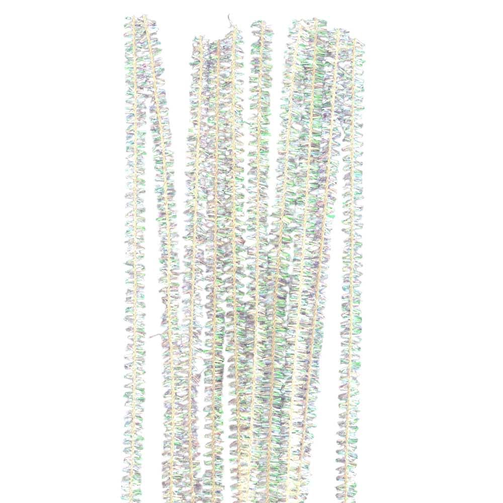 Crafty Capers Iridescent Tinsel | 10 Extra Long Pipecleaners | 50cm Long | 9mm Wide