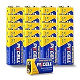 PKCELL 9V Dry Battery (100 Count)– Ultra Long-Lasting 9 Volt Carbon Zinc Battery, 3-Year Shelf Life, Leak-Proof 9V Battery for Smoke Detectors