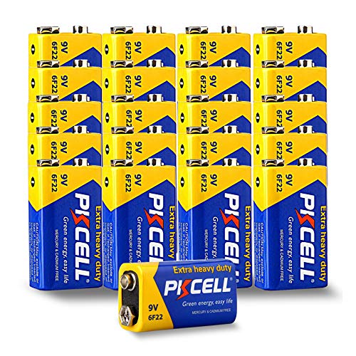 PKCELL 9V Dry Battery (100 Count)– Ultra Long-Lasting 9 Volt Carbon Zinc...