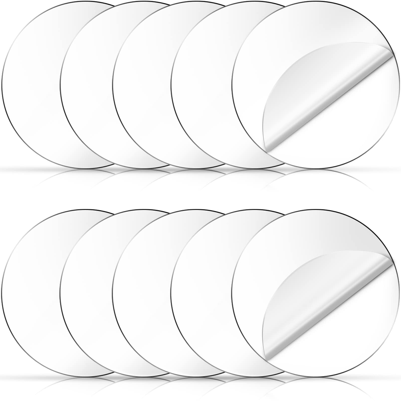 BIGTHREE® Round Acrylic Panel With Hole, 30 Pieces Clear Circle Sheet, Transparent Blanks for Picture Frame Painting DIY Crafts, 3 Inches (7.5 CM)
