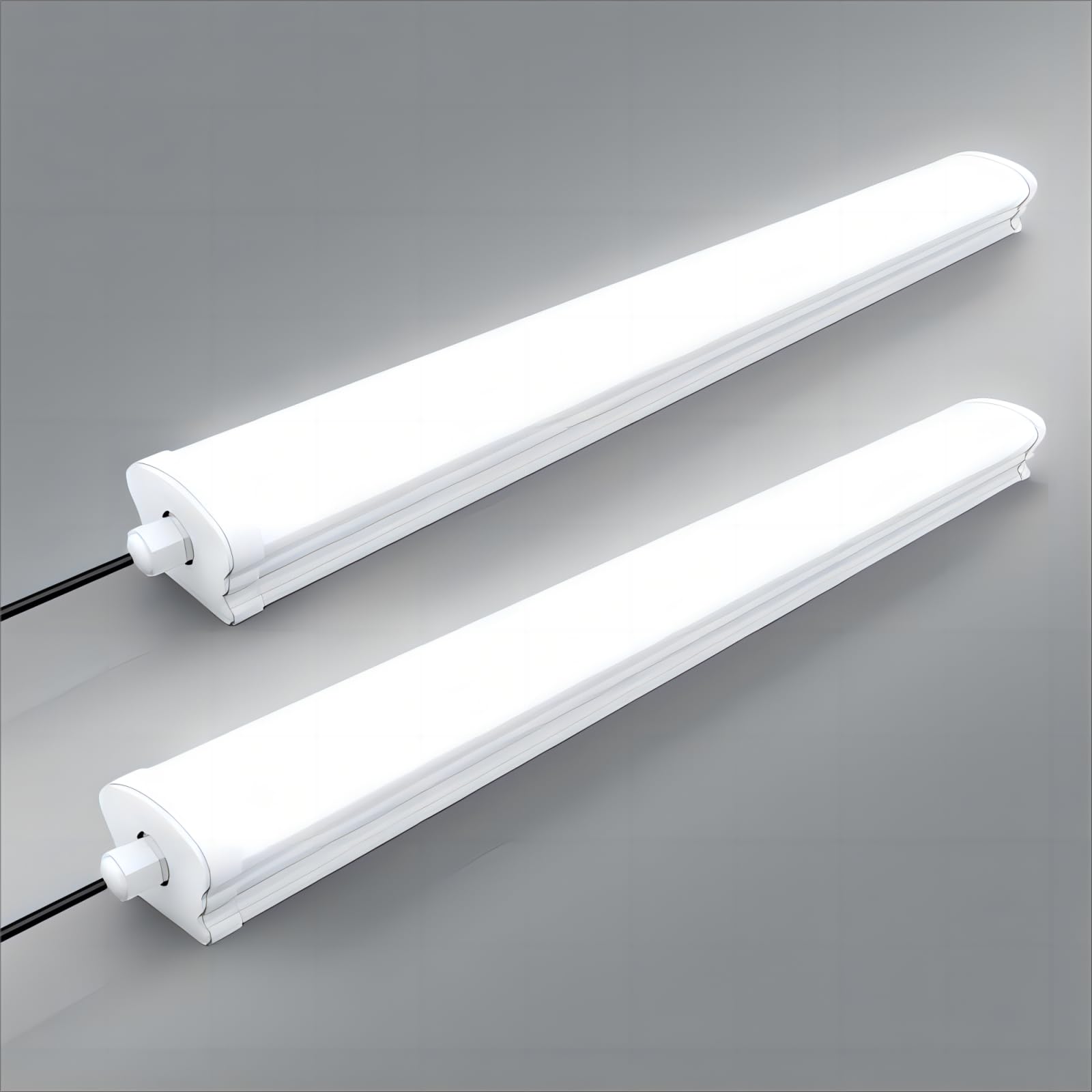 4FT LED Batten Light, 40W Ceiling Lights, Cold White 6500K, 400LM Ceiling Tube Lighting, 120°Beam Angle, Dustproof Ceiling Garage Light for Office, Living Room, Bathroom, Kitchen, Warehouse (2)