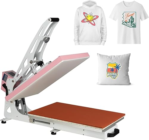 Miniatura 10 de Prensa térmica de 16 x 24 pulgadas, máquina de prensa de calor manual para camisetas, máquina de prensado de camisetas para ropa, bolsas, cortina