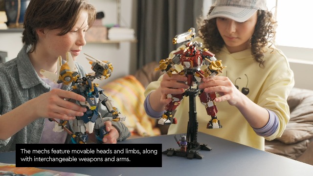 LEGO NINJAGO The Twin Titan Mechs 71870 | Ninja Toy, 2 Action
