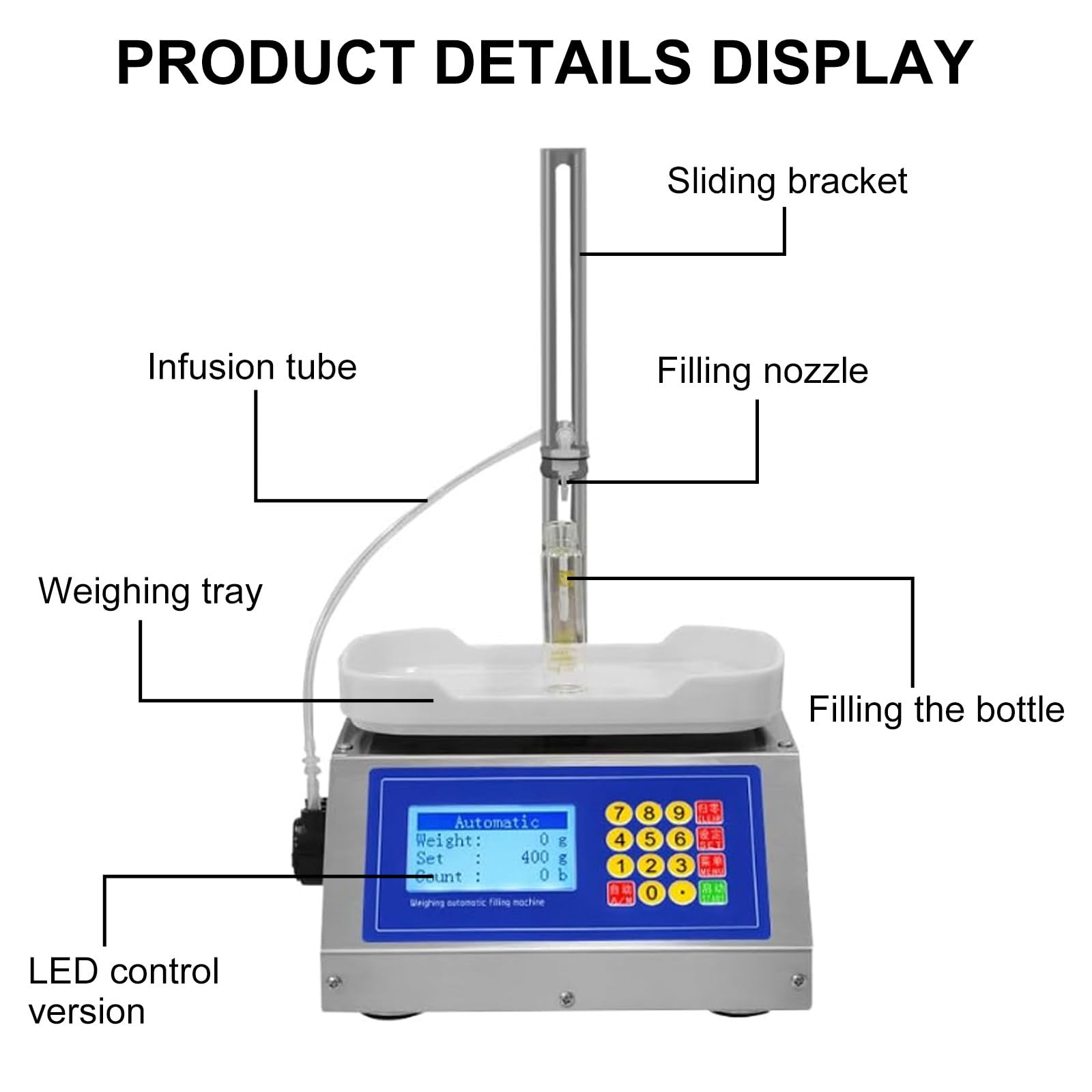 Máquina de llenado de líquidos con bomba peristáltica para aceite, bebidas, salsas y perfumes, llenadora de botellas eficiente para varios líquidos