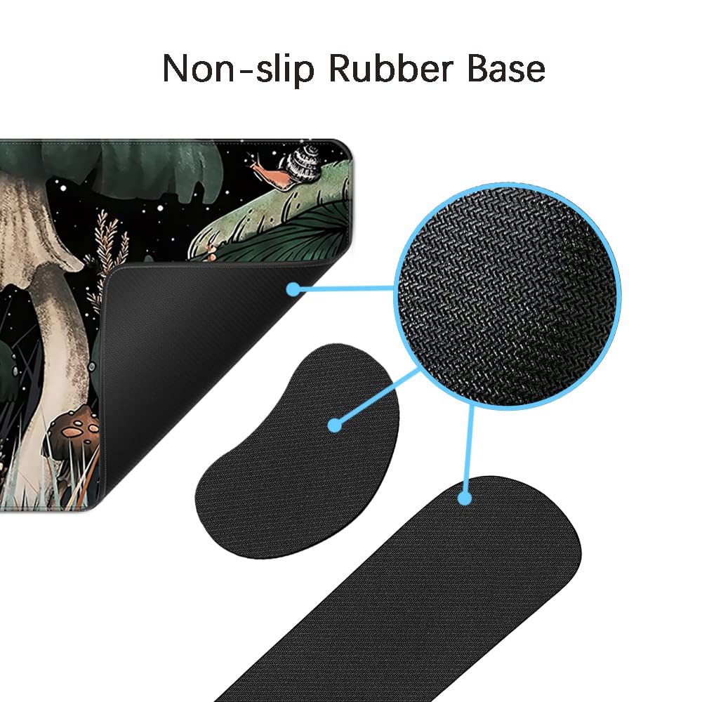 MIBITRI Set di tappetini per mouse per tastiera, tappetino per mouse da gioco esteso+supporto ergonomico per poggiapolsi per tastiera, memory foam, facile sollievo dal dolore da digitazione, tappetino