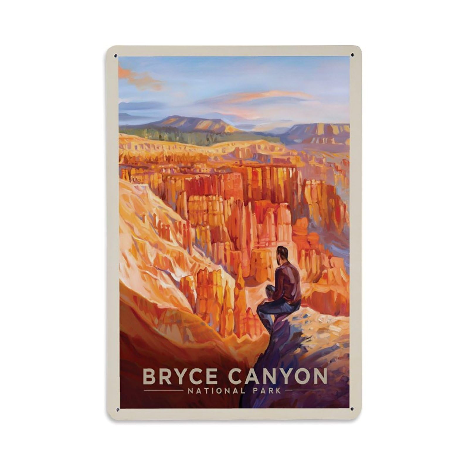 Vintage Trave Poster Bryce Canyon Hoodoo Heaven Metal Tin Sign Wall Decor for Cafe, Club, Garden Metal Poster 8x12Inch