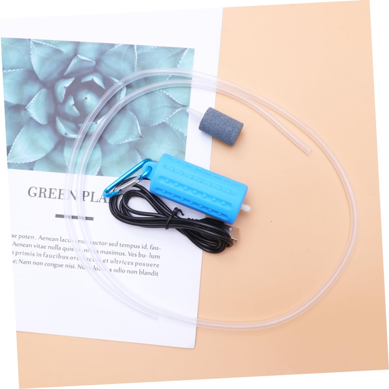 Housoutil Lot De 3 Petites Pompes À Bulles Alimentées pour Aquarium Réservoir Silencieux Pompe À Air À Tuyau D' Hydroponique Ciel