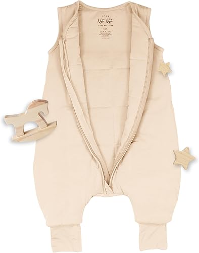 Miniatura 5 de Nyte Nyte Baby 1.0 TOG 0-6 Saco de dormir de bambú para bebé con pies y agarre antideslizante, saco de dormir para niños pequeños para caminante