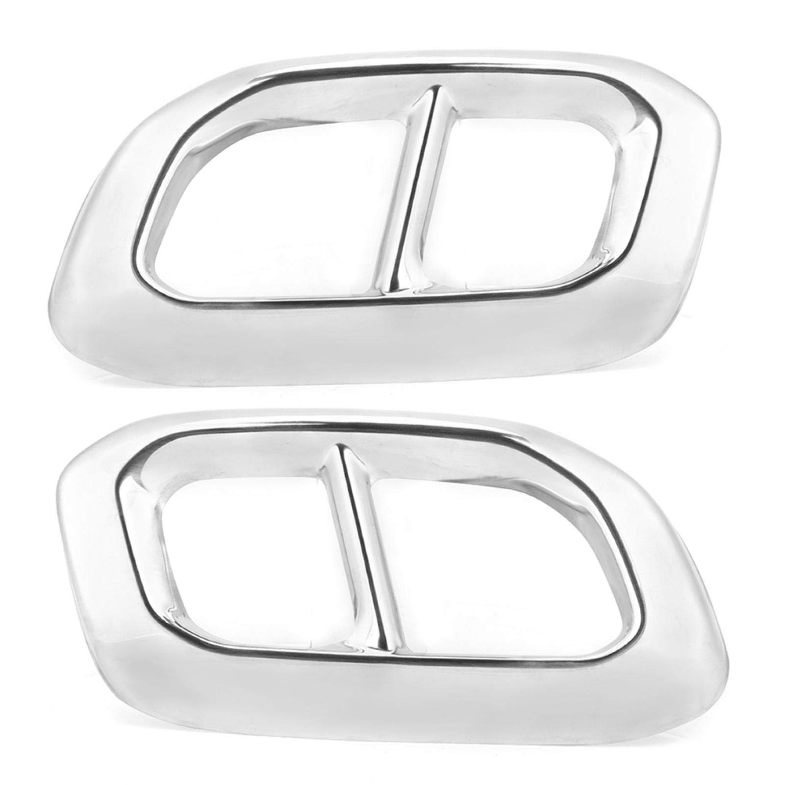 2 pezzi di copertura del tubo di scarico in acciaio, rivestimento del tubo di scarico premium, copertura del cilindro del paraurti posteriore, decorazione della copertura per Mercedes-GLC GLE GLS W167