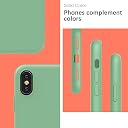 YATWIN Silicone Back Case for iPhone X/XS, Soft-Touch Phone Back Cover for Apple iPhone X/XS - Light Cyan gallery image