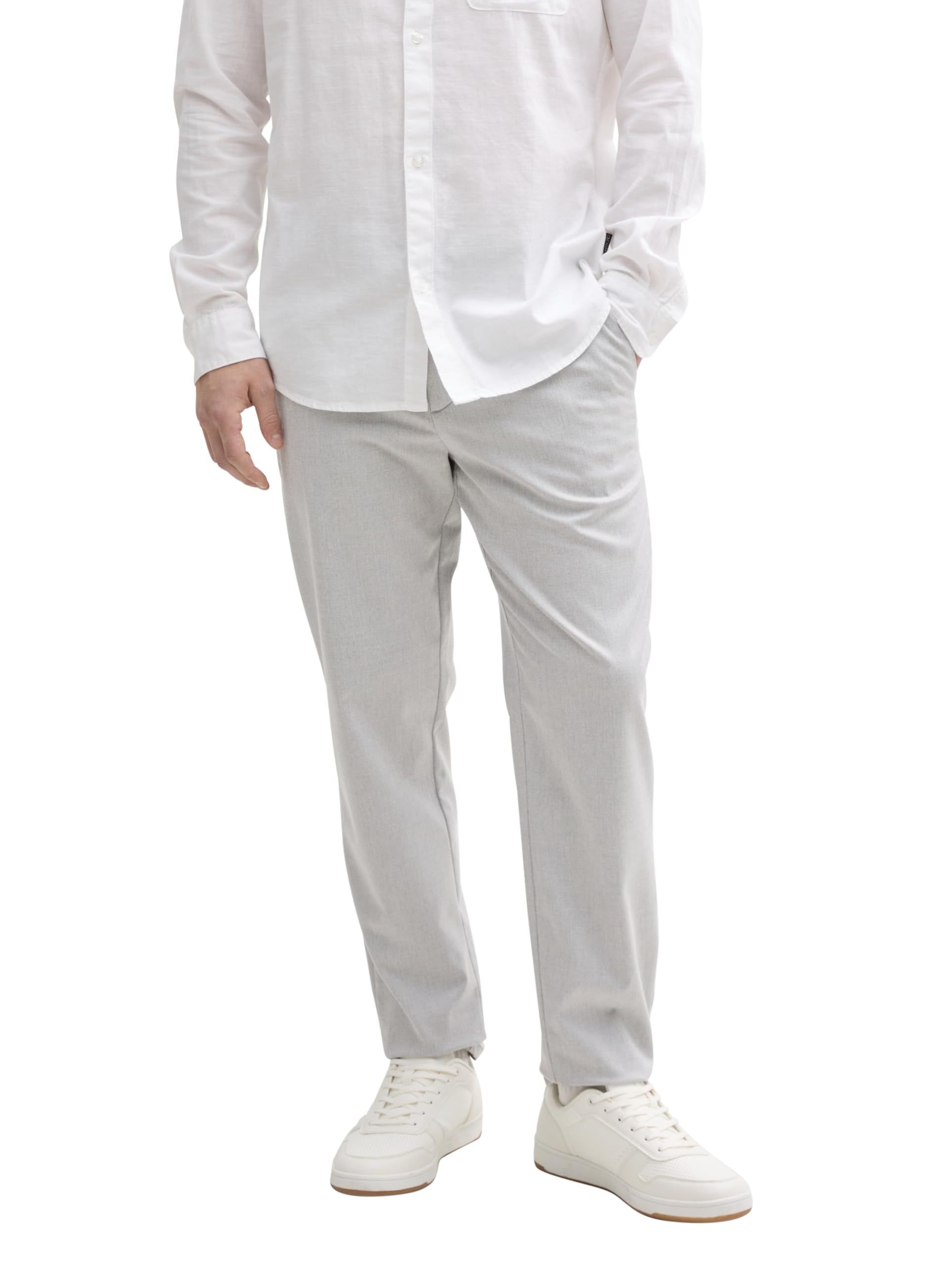 TOM TAILOR Denim Men's Regular Fit Chino Trousers with Belt